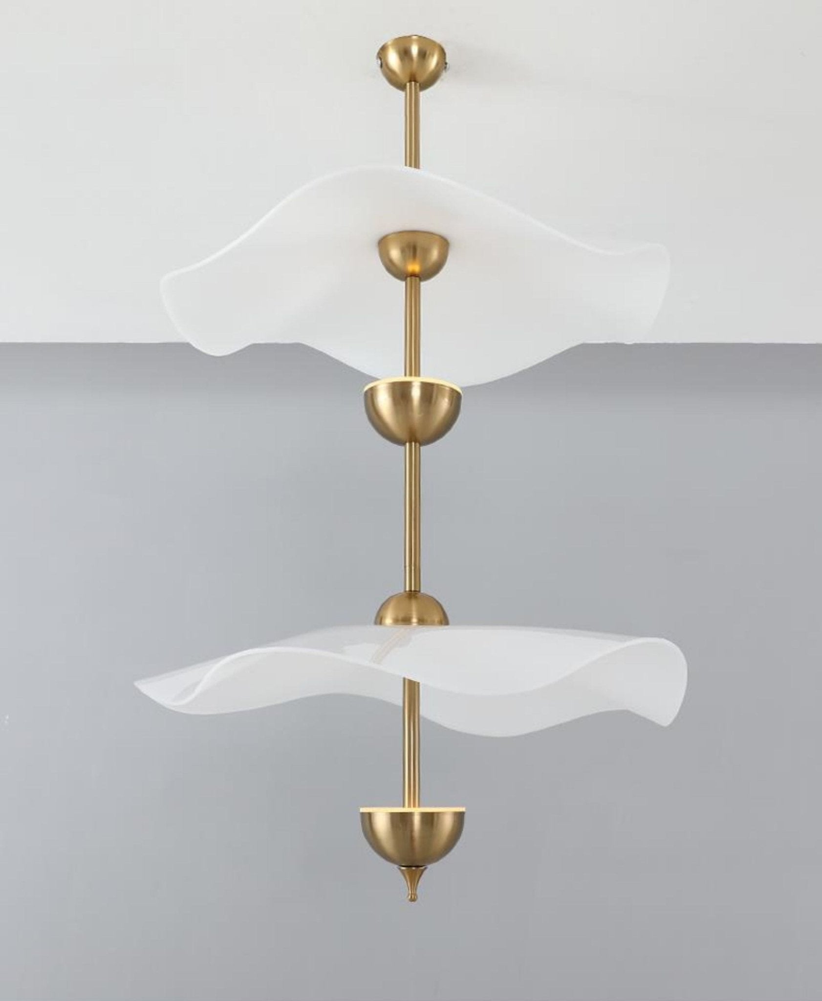 Ceiling Light Metal Acrylic 23.6 in x 27.5 in Gold Indoor Dining Room Living Room Modern Pendant Lamp | Thomler