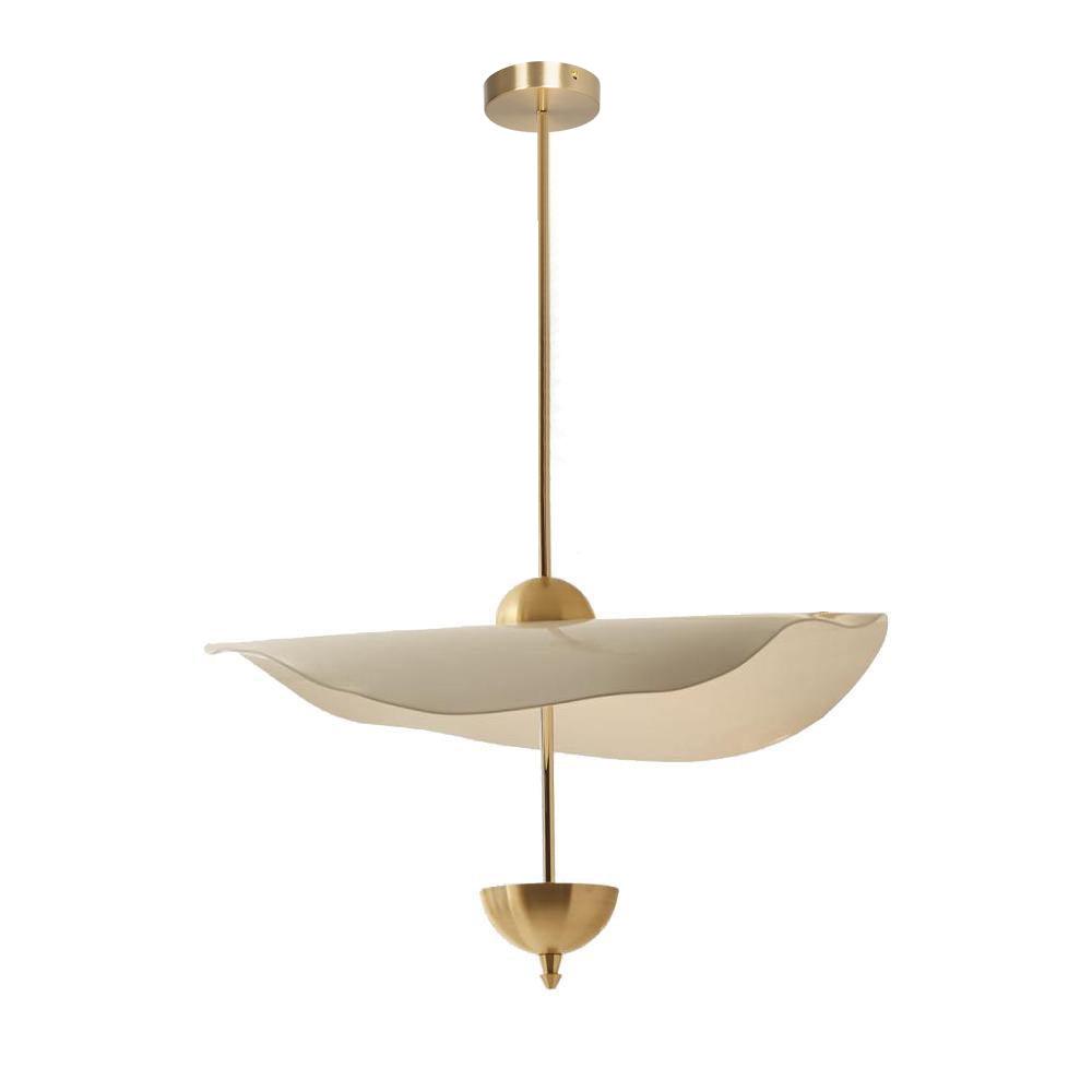 Ceiling Light Metal Acrylic 23.6 in x 27.5 in Gold Indoor Dining Room Living Room Modern Pendant Lamp | Thomler