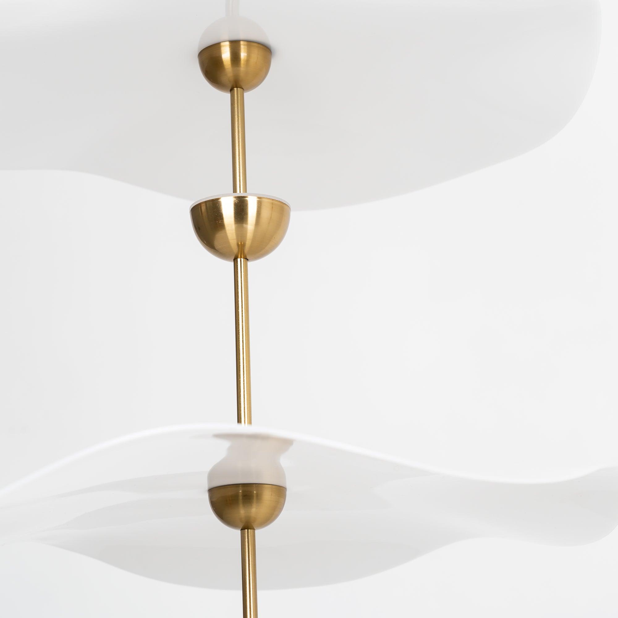 Ceiling Light Metal Acrylic 23.6 in x 27.5 in Gold Indoor Dining Room Living Room Modern Pendant Lamp | Thomler