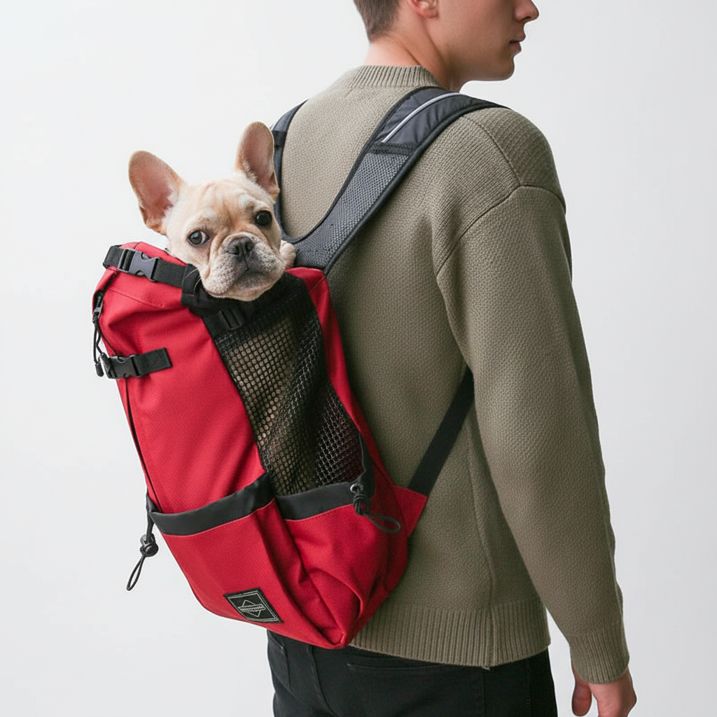Dog Carrier Backpack for Small to Medium Pets – Hands-Free Travel Pack with Padded Straps & Ventilation | Thomler