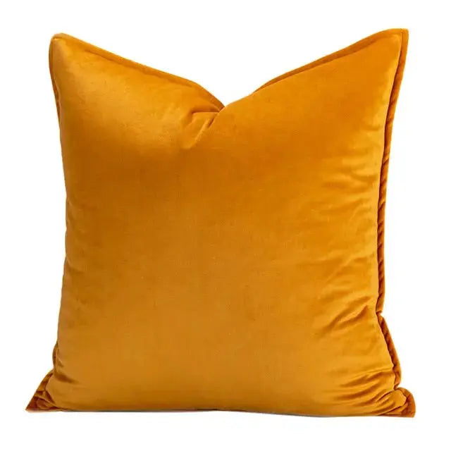 Cushion Cover Velvet 45.0 cm x 45.0 cm Beige Sofa Bedroom Decorative Throw Pillow Case Hidden Zip | Thomler