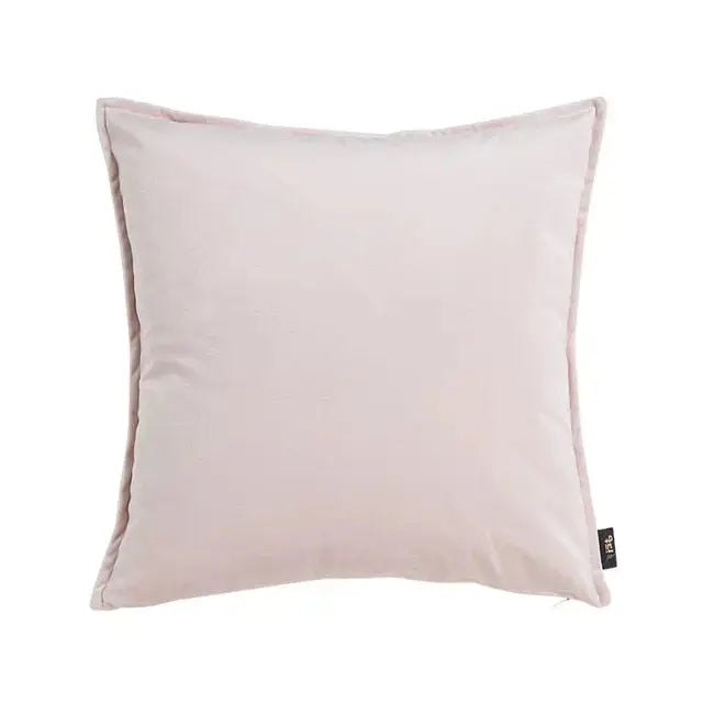 Cushion Cover Velvet 45.0 cm x 45.0 cm Beige Sofa Bedroom Decorative Throw Pillow Case Hidden Zip | Thomler
