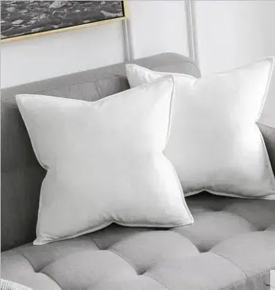 Cushion Cover Velvet 45.0 cm x 45.0 cm Beige Sofa Bedroom Decorative Throw Pillow Case Hidden Zip | Thomler