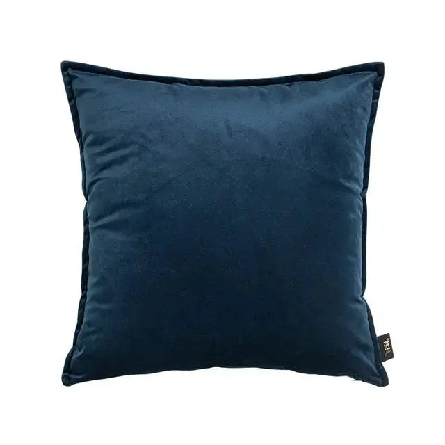 Cushion Cover Velvet 45.0 cm x 45.0 cm Beige Sofa Bedroom Decorative Throw Pillow Case Hidden Zip | Thomler
