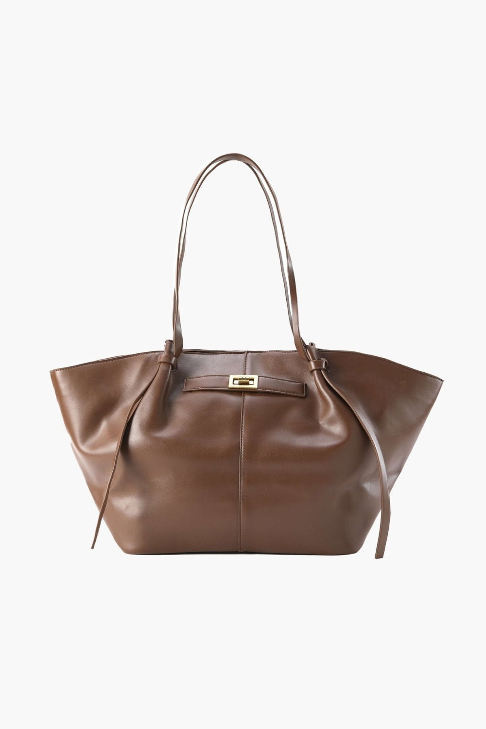 Structured Leather Carryall with Hardware Accent & Interior Organizer Pocket for Daily Commute | Thomler