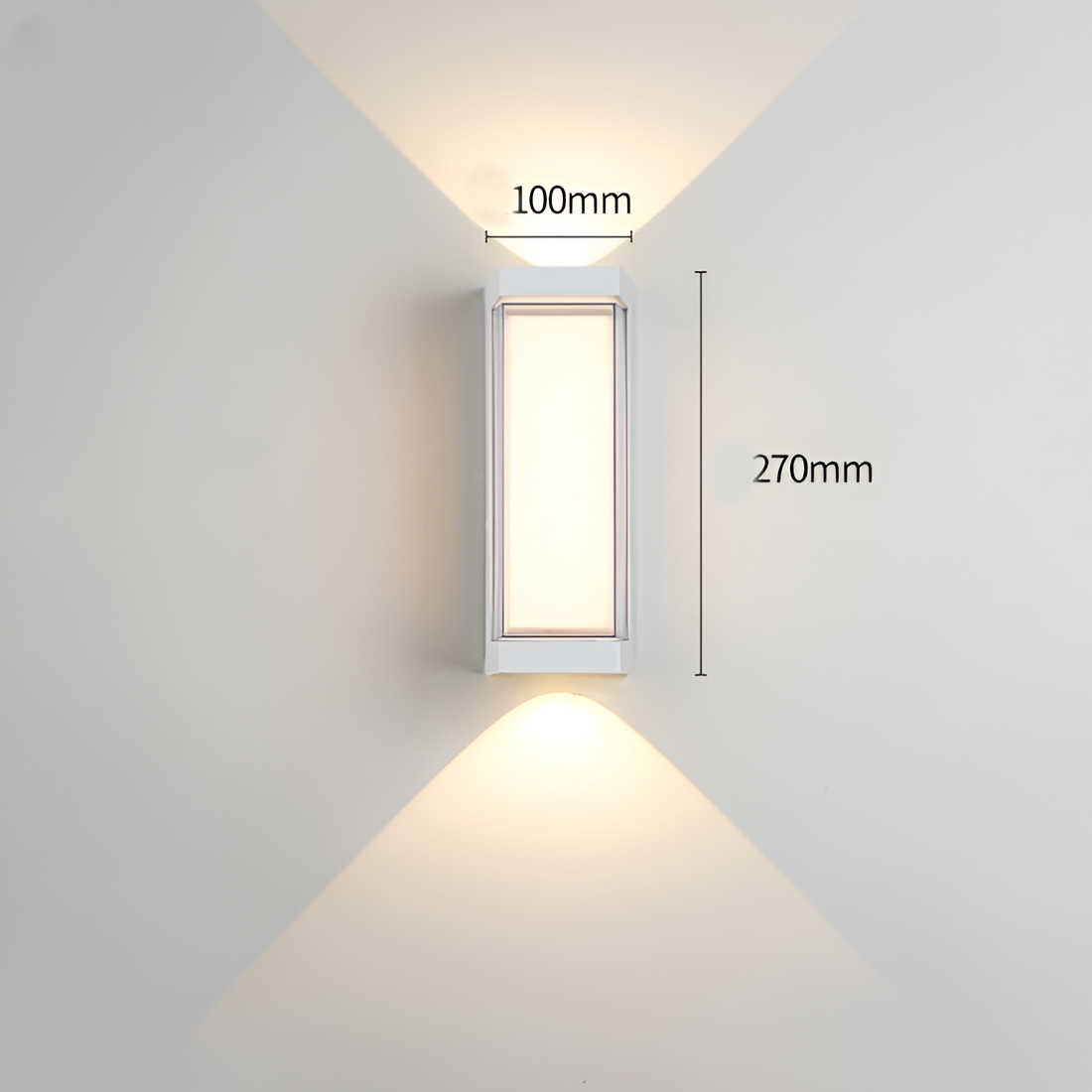 Wall Lamp Metal Acrylic 10.6 in Outdoor Up Down Waterproof Exterior Lighting Modern Minimalist Facade Porch Garden Fixture | Thomler