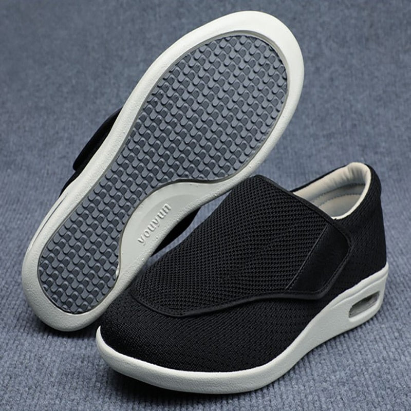 Extra-Wide Adjustable Velcro Shoes for Swollen Feet with Memory Foam Insoles – Breathable Diabetic-Friendly Slip-Resistant Sneakers for | Thomler