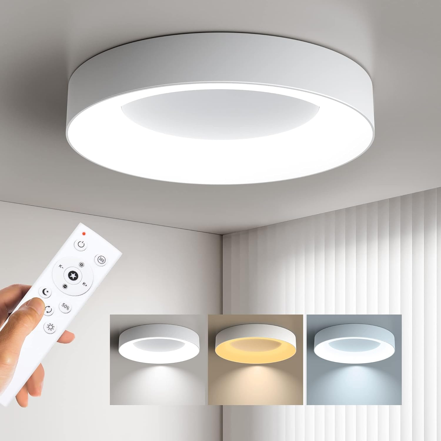 Ceiling Light Iron Acrylic LED 220–240V Round Low Ceiling Bedroom Hallway Flush Mount Living Room Lighting | Thomler
