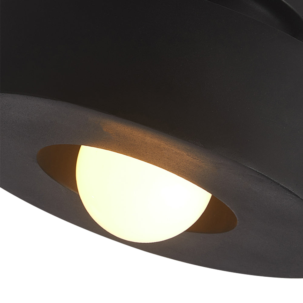 Ceiling Lamp Resin Cylinder 30.0 cm Red Green Black Living Room Bedroom Dimmable Flush Mount Nordic Wabi Sabi Light | Thomler