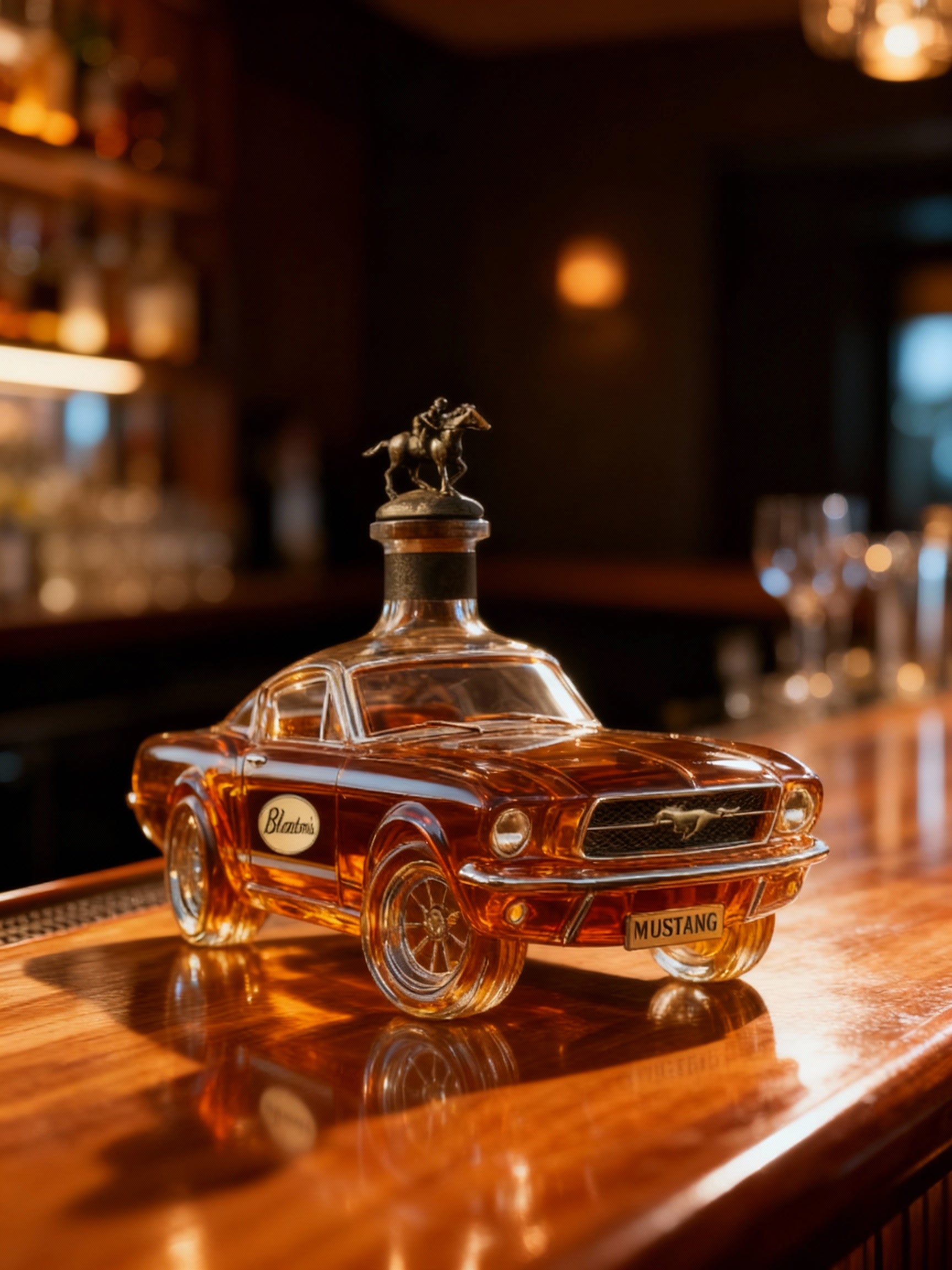 Muscle Car Glass Spirit Decanter for Whiskey, Bourbon & Liquor Display – Collectible Automotive Barware for Home Bar, Man Cave & Living Room | Thomler