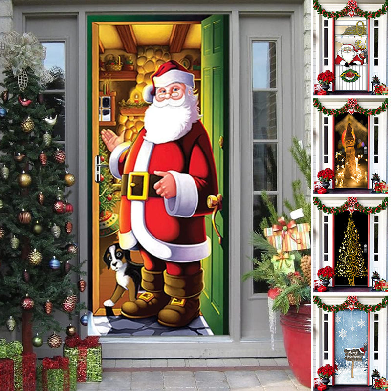 Holiday Door Cover – Festive Fabric Wrap for Front Doors | Thomler
