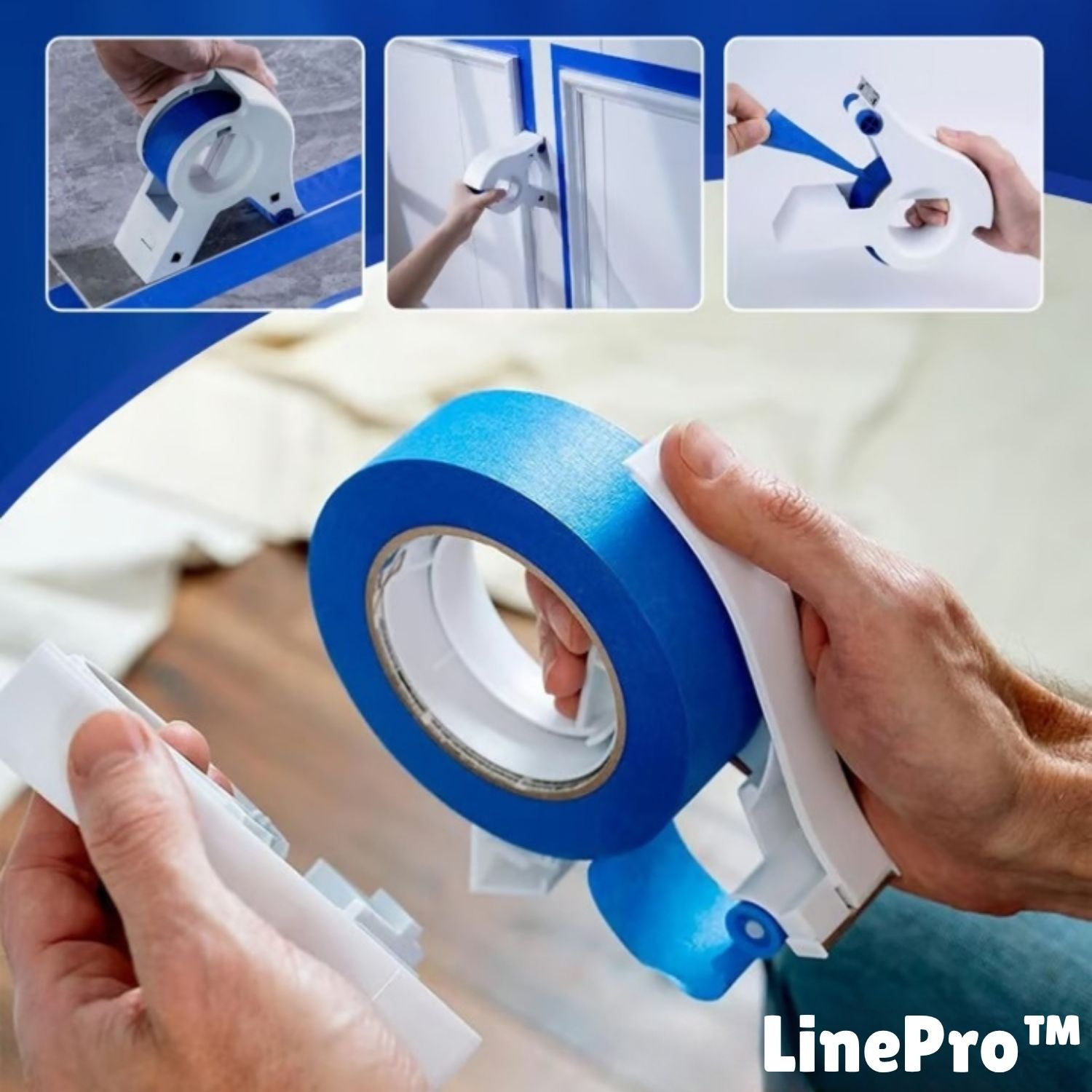 Painter's Tape Applicator Tool for Crisp Edges on Walls Baseboards Ceilings Trim Work Professional Straight Lines Home Painting Projects DIY | Thomler