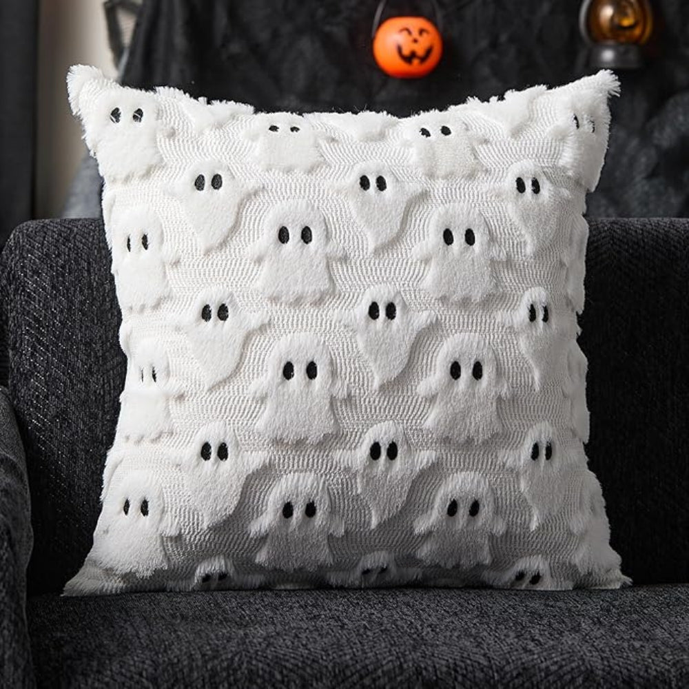 Halloween Throw Pillow Cover with Seasonal Gourd Design – Soft Microfiber Decorative Cushion Slip for Sofa, Bed & Living Room Chairs | Thomler