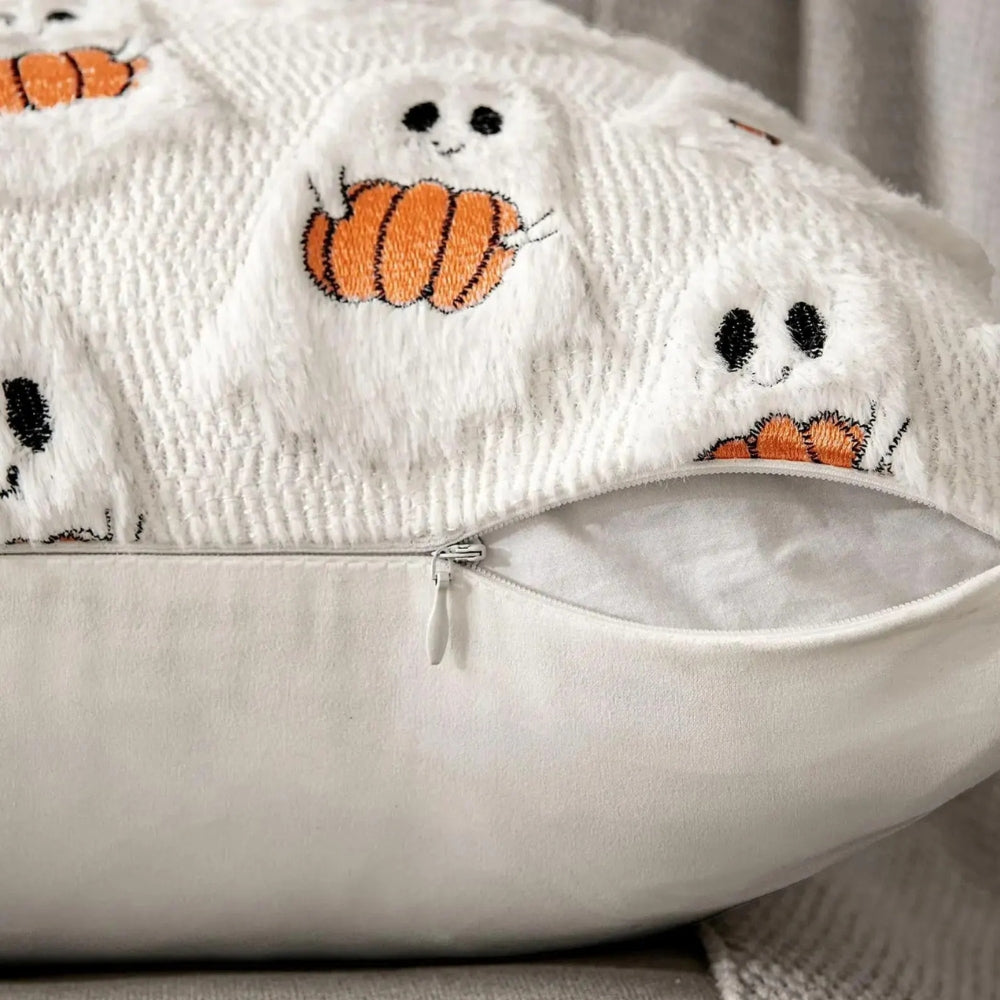 Halloween Throw Pillow Cover with Seasonal Gourd Design – Soft Microfiber Decorative Cushion Slip for Sofa, Bed & Living Room Chairs | Thomler