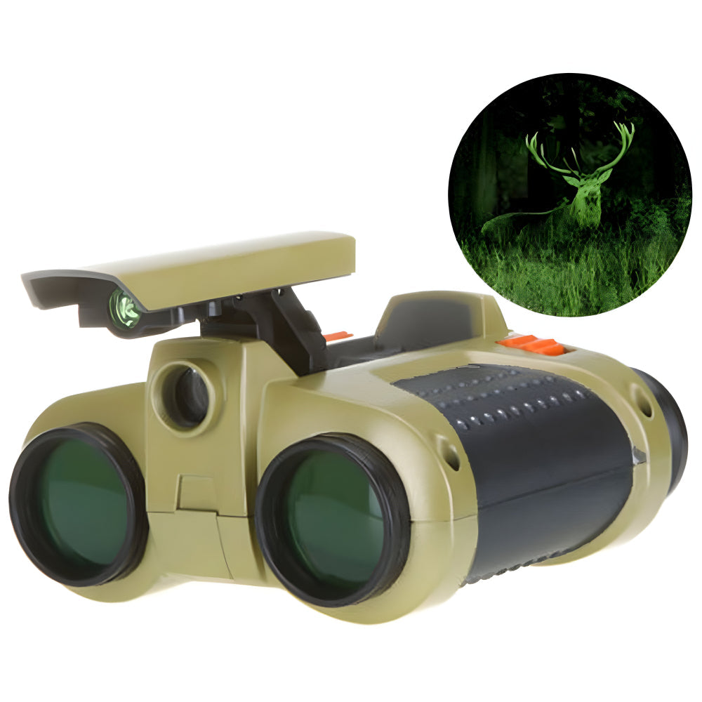 Kids Night Vision Binoculars 4x30 Magnification Waterproof Shockproof for Outdoor Camping Nature Exploration Wildlife Watching Backyard Adve | Thomler