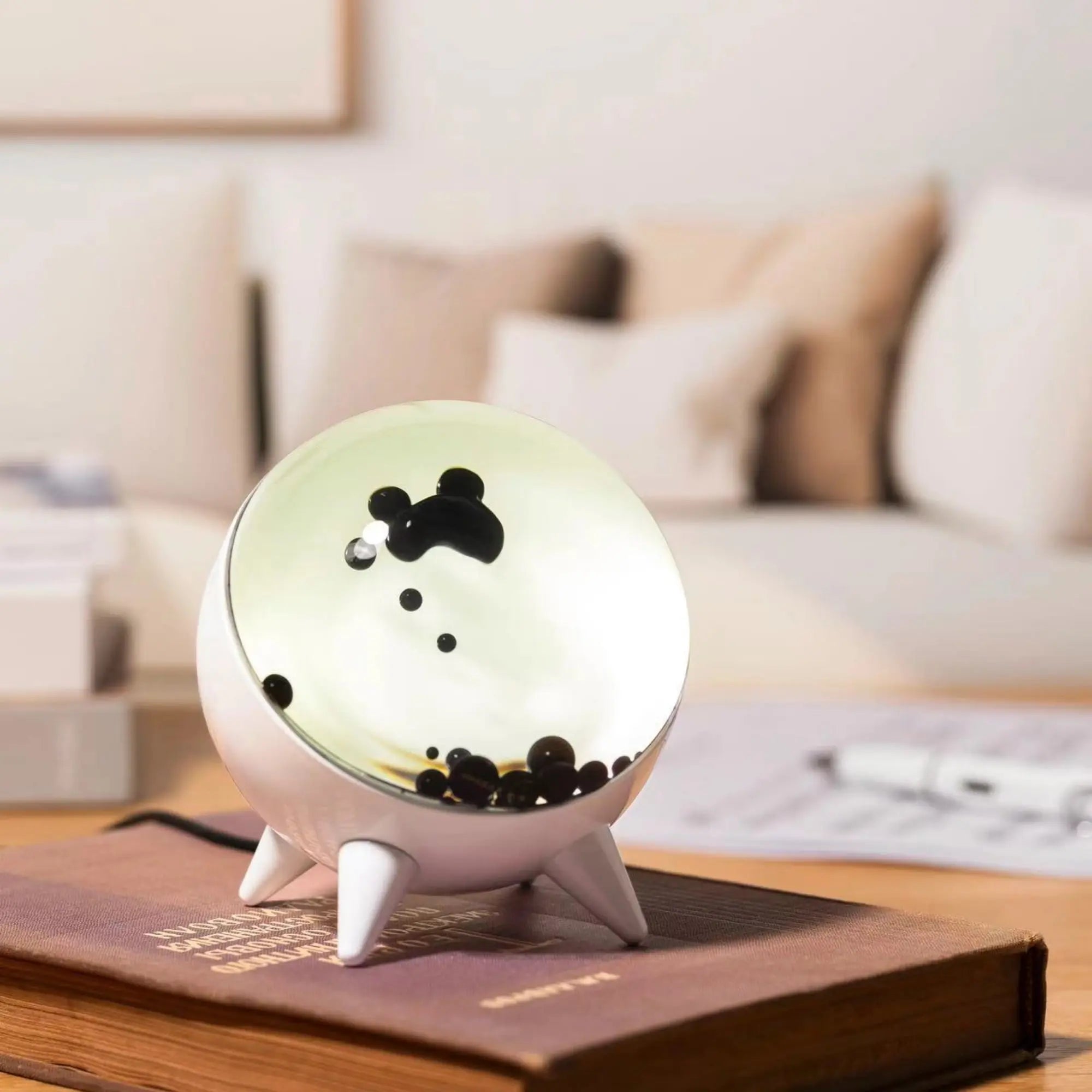 Speaker Display Ferrofluid Glass 10.6 cm Bluetooth Music Visualiser Desk Light Interactive Audio Art Decor | Thomler