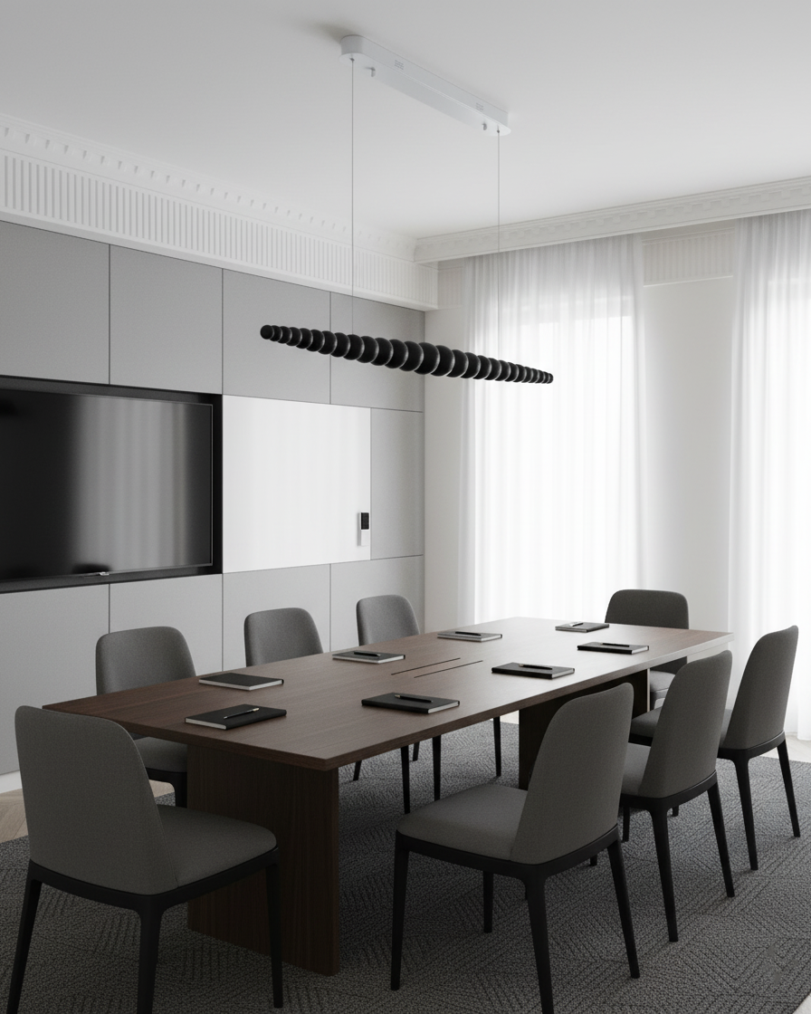Chandelier Metal Acrylic Linear 46.4 in Warm White Indoor Dining Room Modern Pendant Light | Thomler