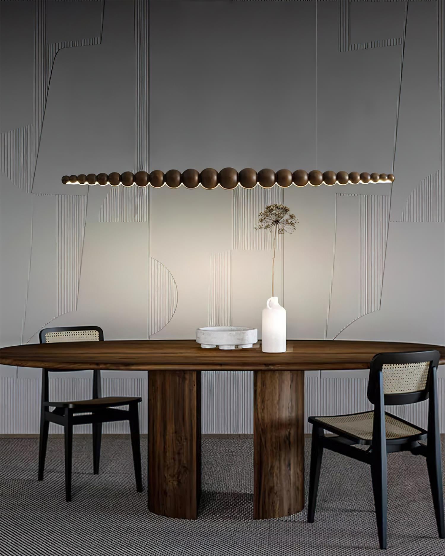 Chandelier Metal Acrylic Linear 46.4 in Warm White Indoor Dining Room Modern Pendant Light | Thomler