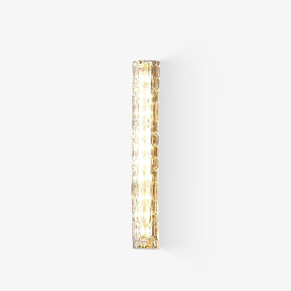 Contemporary Gold Brass & Glass Cylinder Wall Light for Indoor Living Spaces | Thomler