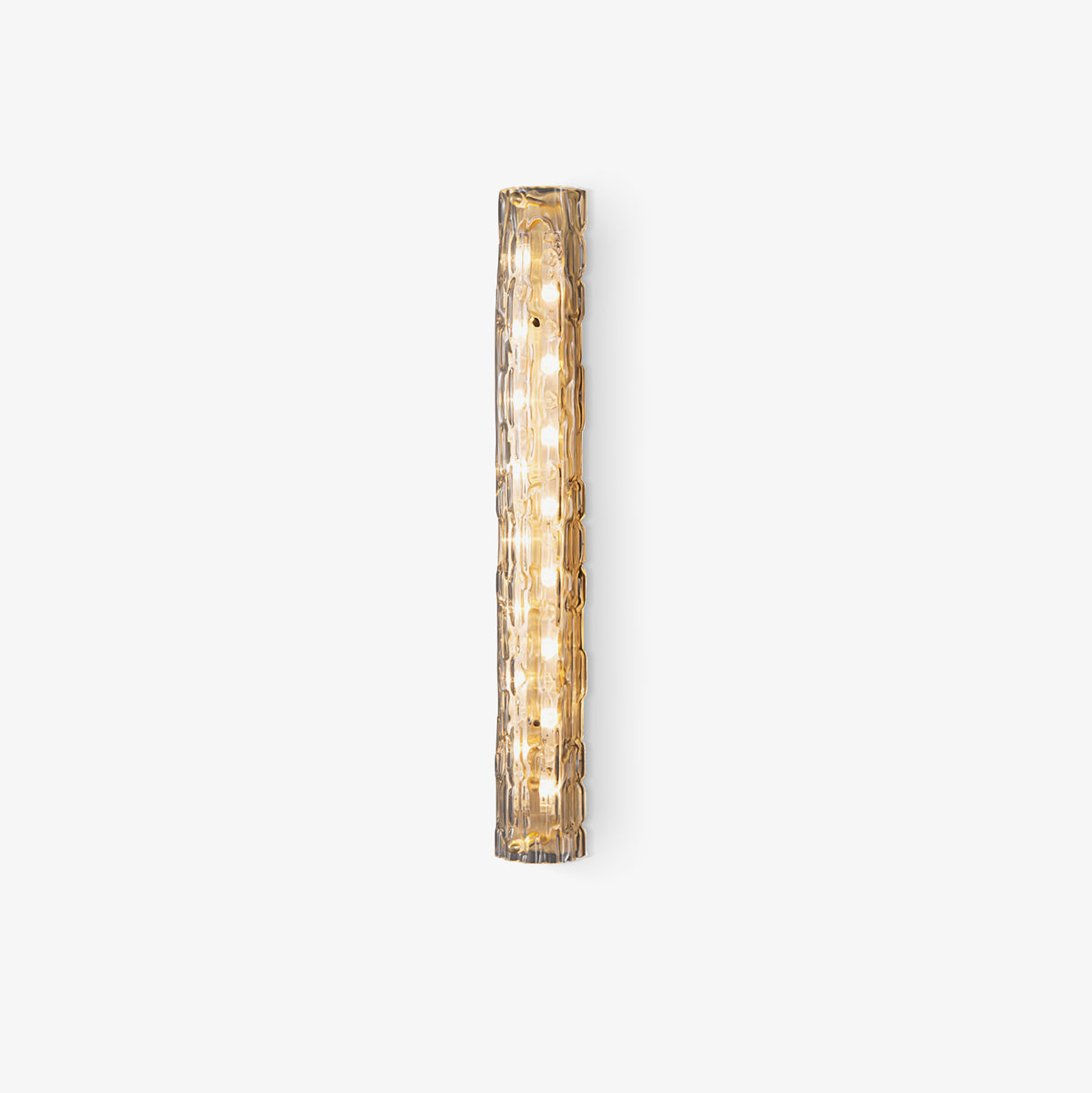 Contemporary Gold Brass & Glass Cylinder Wall Light for Indoor Living Spaces | Thomler