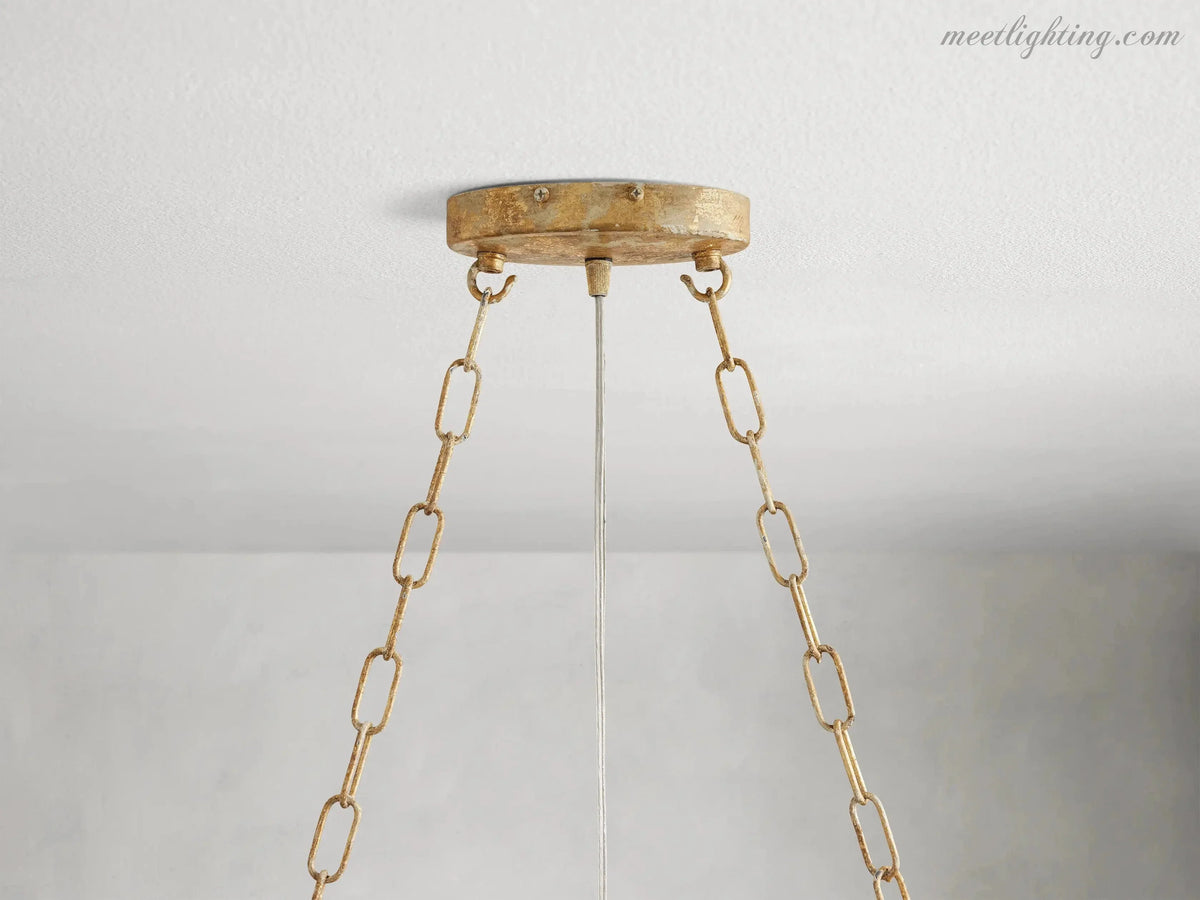 Crystal Branch Chandelier 8-10 Light Linear Fixture for Dining Room Gold Silver Bronze Finish | Thomler