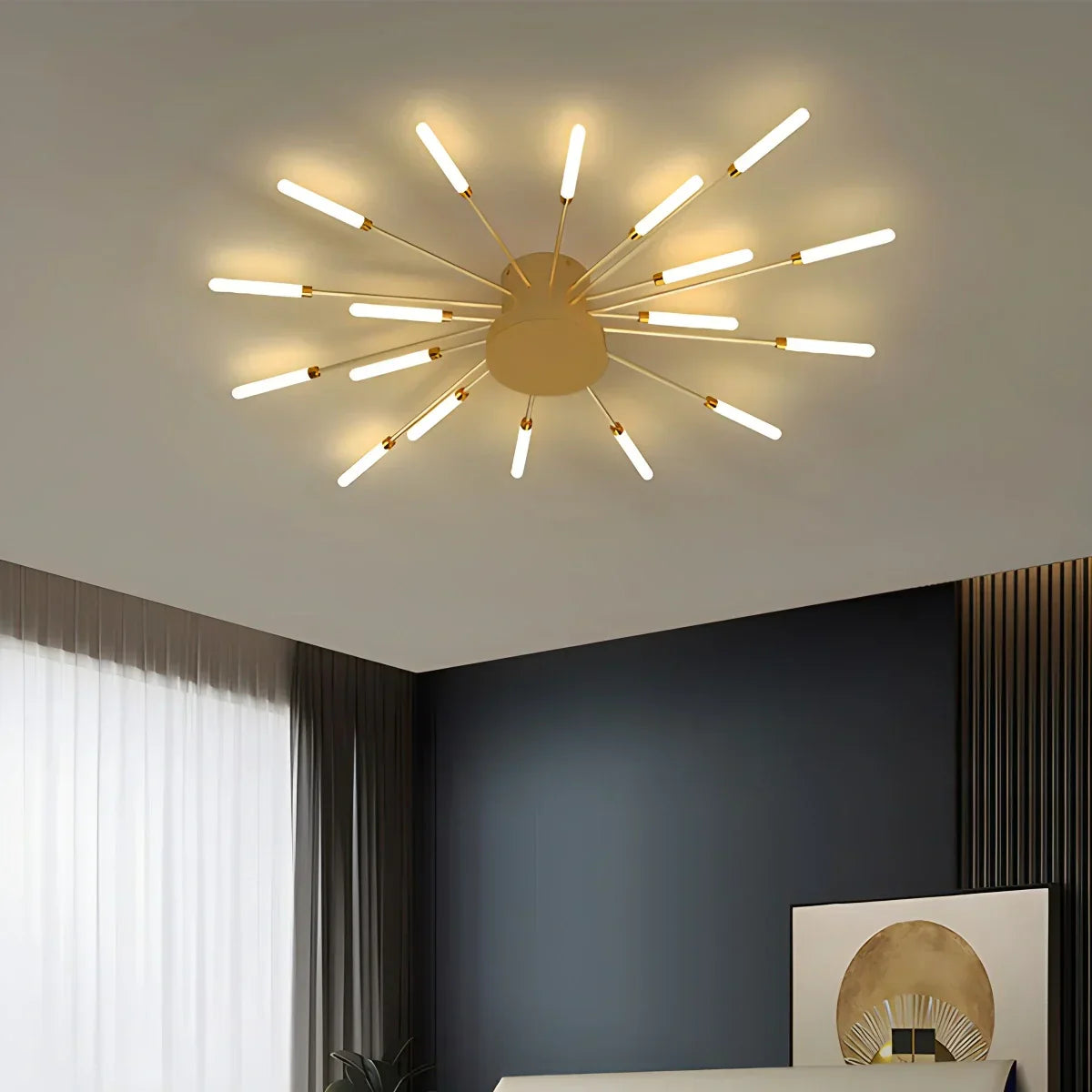 Ceiling Light Metal LED 20 To 42 Light Points Living Room Dining Room Dimmable Remote Modern Lighting Fixture | Thomler