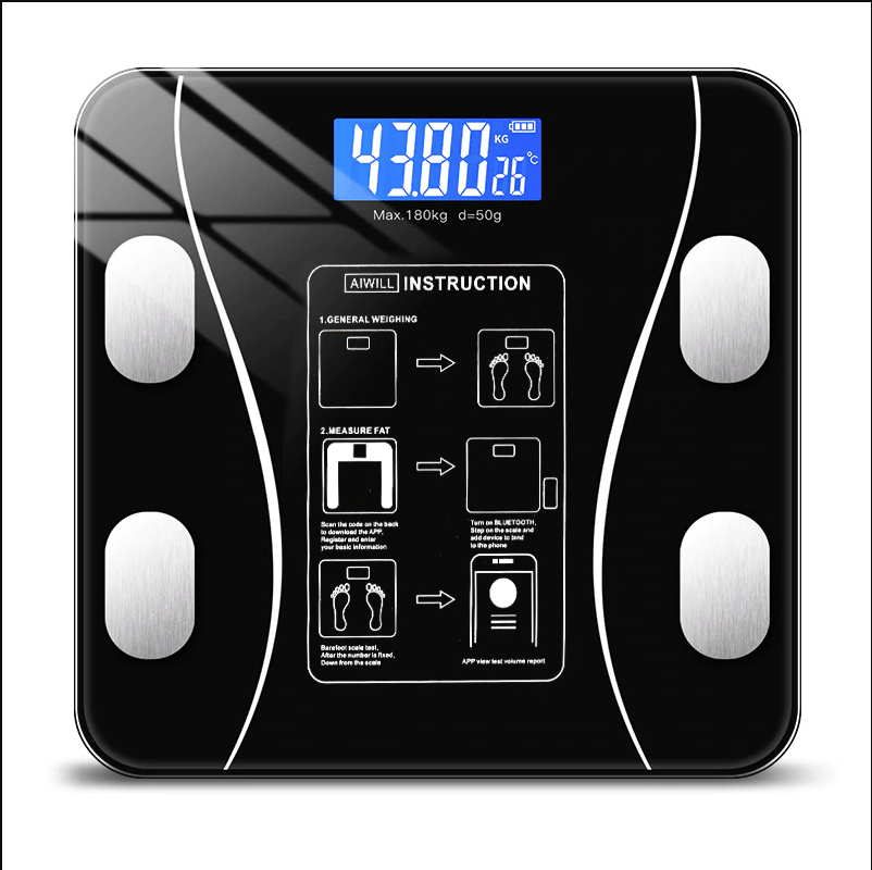 Smart Body Composition Scale with 11 Health Metrics, LED Display & App Sync for Fitness Tracking, Weight Management & Muscle Gain Monitoring | Thomler