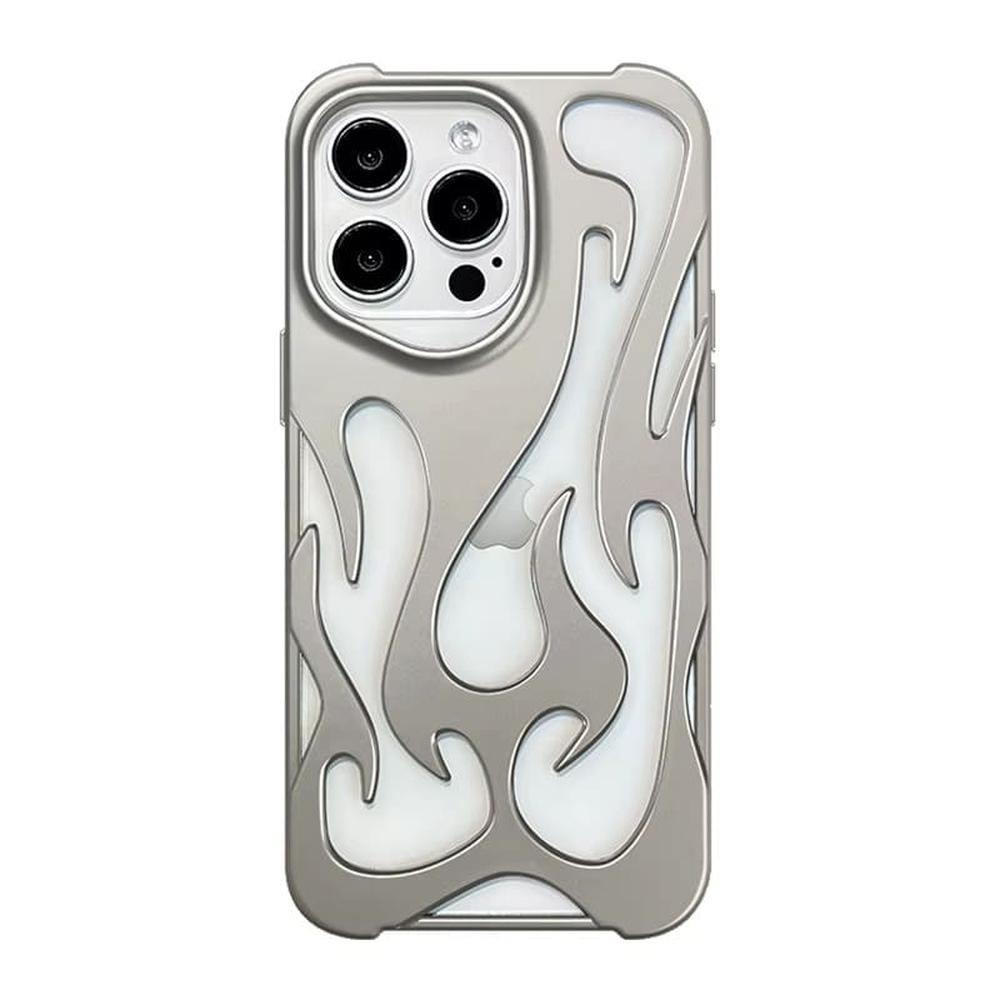 Flame-Patterned Vented iPhone Case with Shock Absorption and Heat Dissipation for iPhone 13, 14, 15, 16, 17, Air, Pro, Pro Max Models | Thomler