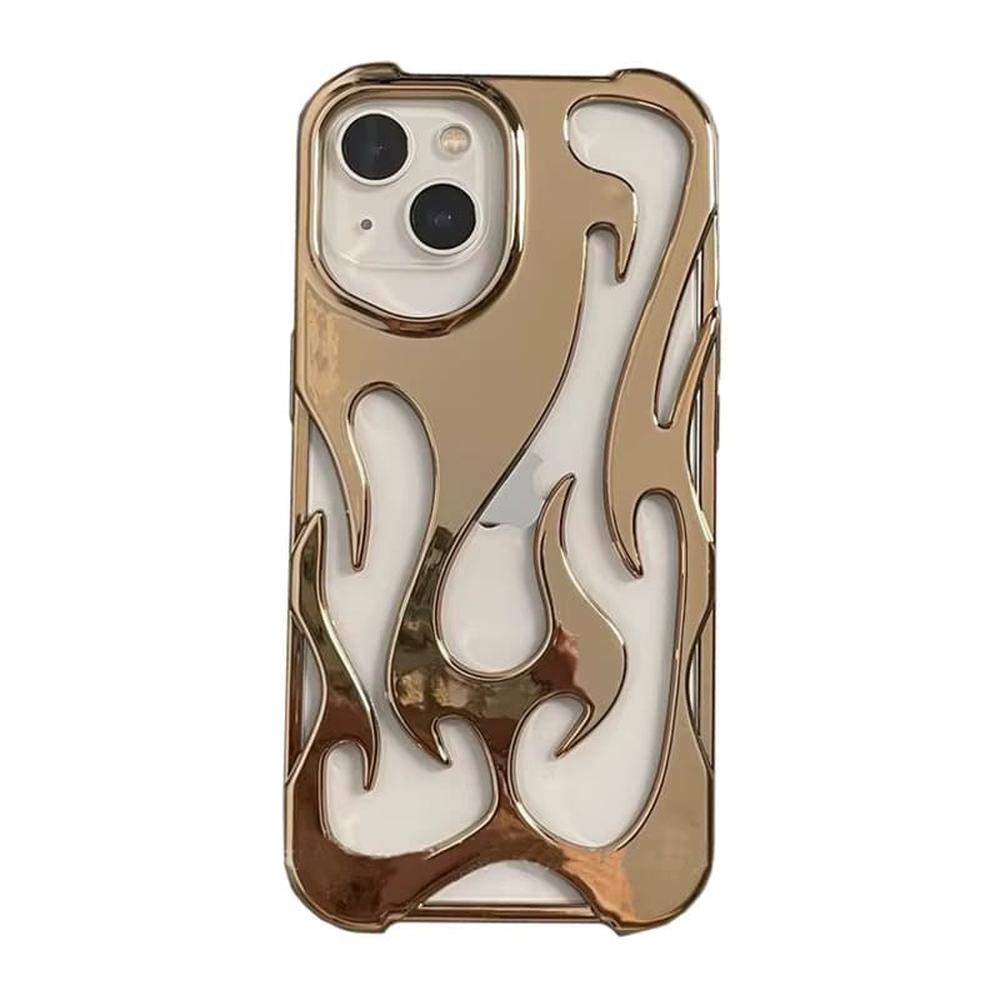 Flame-Patterned Vented iPhone Case with Shock Absorption and Heat Dissipation for iPhone 13, 14, 15, 16, 17, Air, Pro, Pro Max Models | Thomler