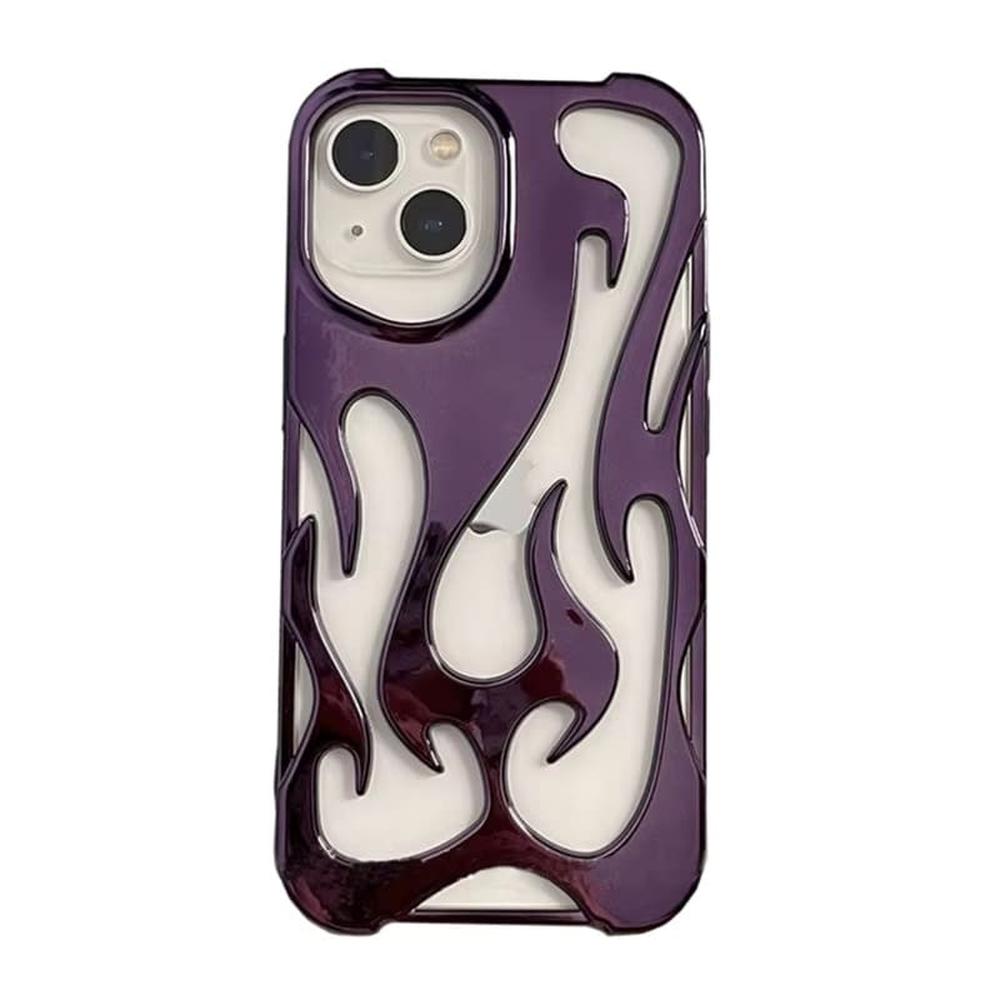 Flame-Patterned Vented iPhone Case with Shock Absorption and Heat Dissipation for iPhone 13, 14, 15, 16, 17, Air, Pro, Pro Max Models | Thomler