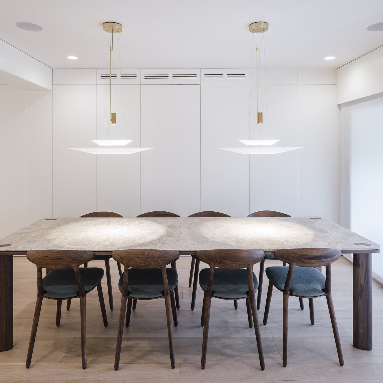 Pendant Light Metal 26 in White LED Ceiling Chandelier Indoor Dining Room Living Area Hanging Lamp | Thomler