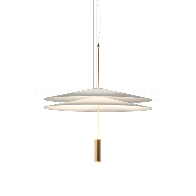Pendant Light Metal 26 in White LED Ceiling Chandelier Indoor Dining Room Living Area Hanging Lamp | Thomler