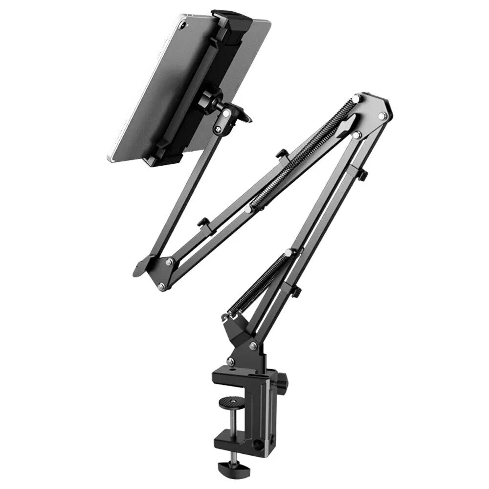Adjustable Tablet Arm Stand with Full Rotation Mount for iPad & Tablets – Aluminum Desktop & Bedside Holder | Thomler