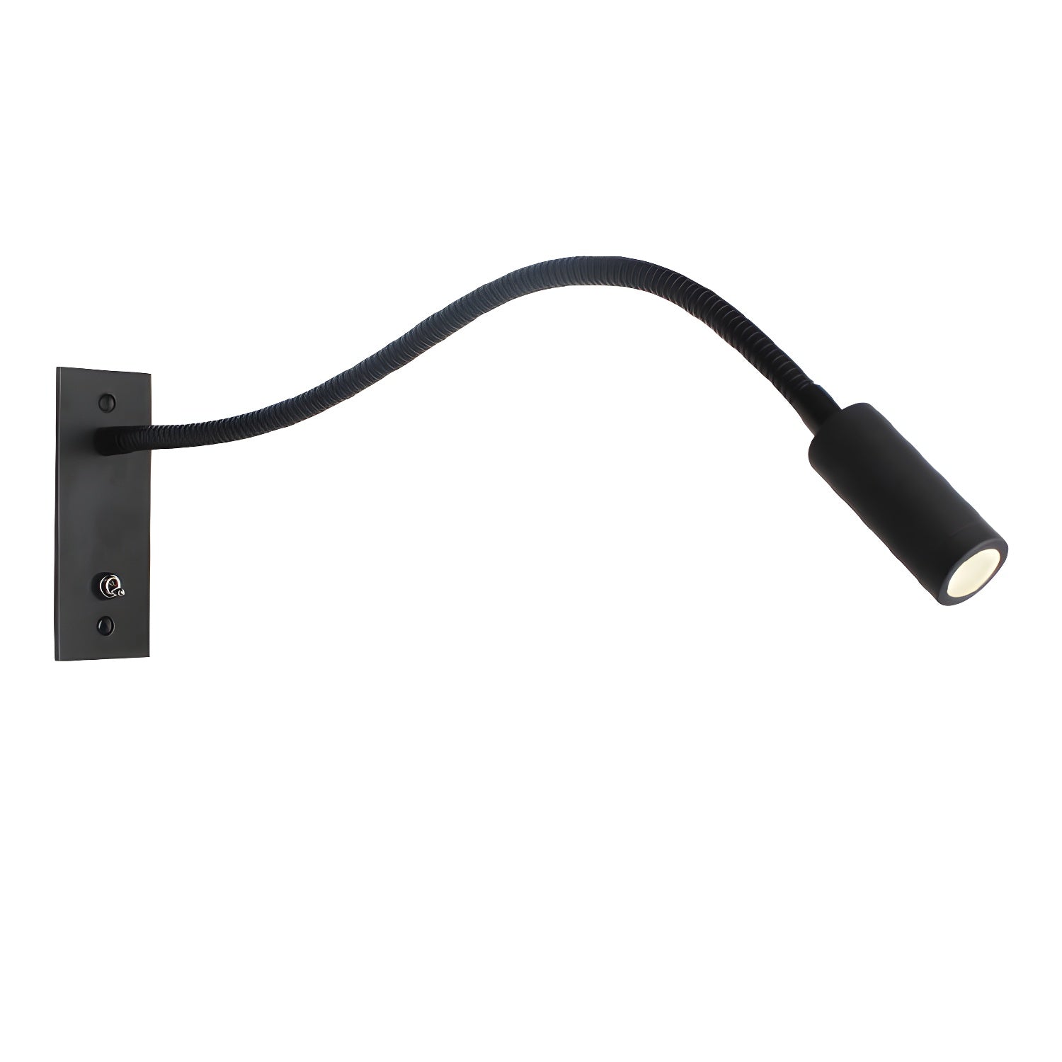Wall Lamp Metal Flexible Gooseneck Integrated LED Black Bedroom Reading Task Light Modern Bedside Lighting | Thomler