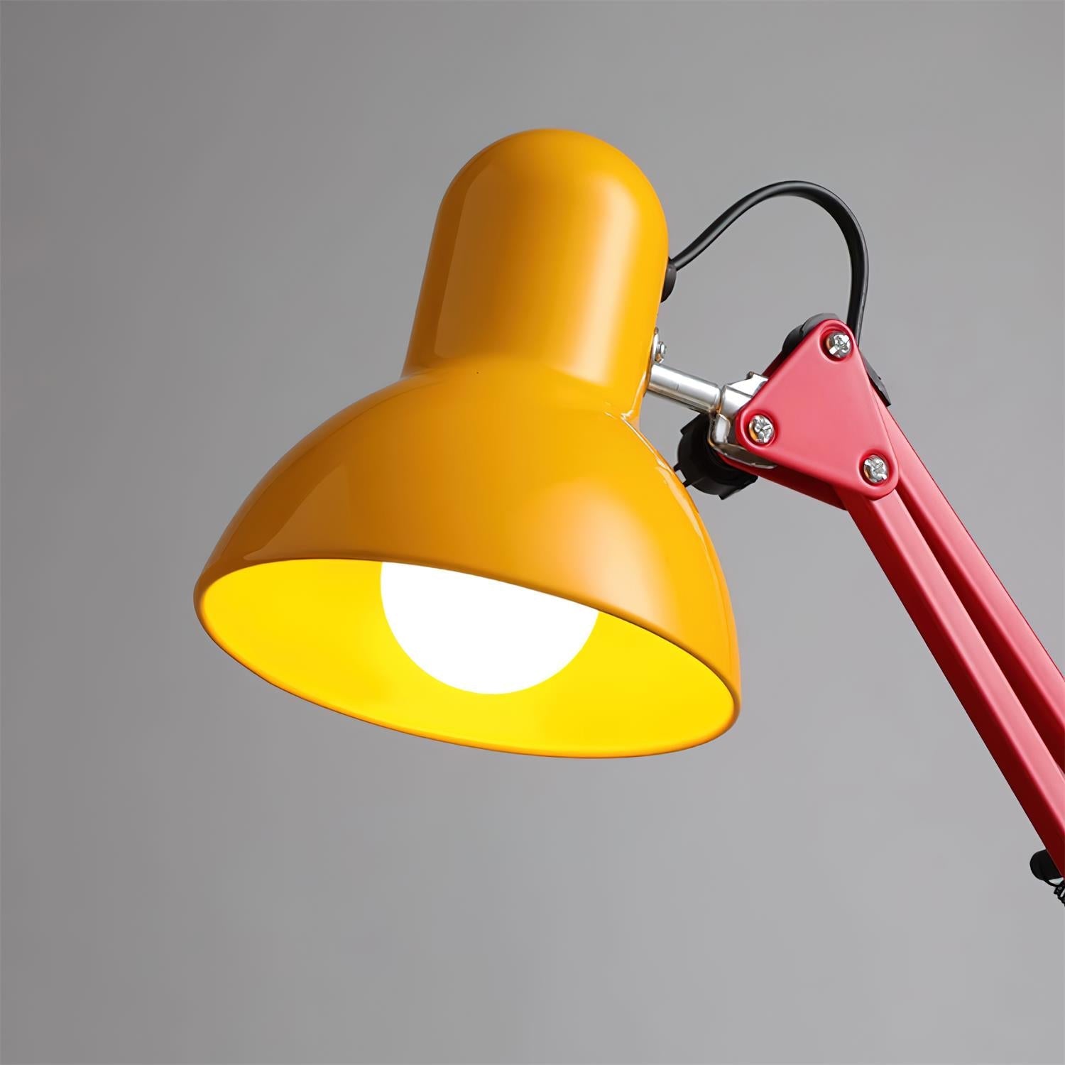 Table Lamp Metal 21.6 in Adjustable Blue Red Yellow Desk Lighting Indoor Use | Thomler