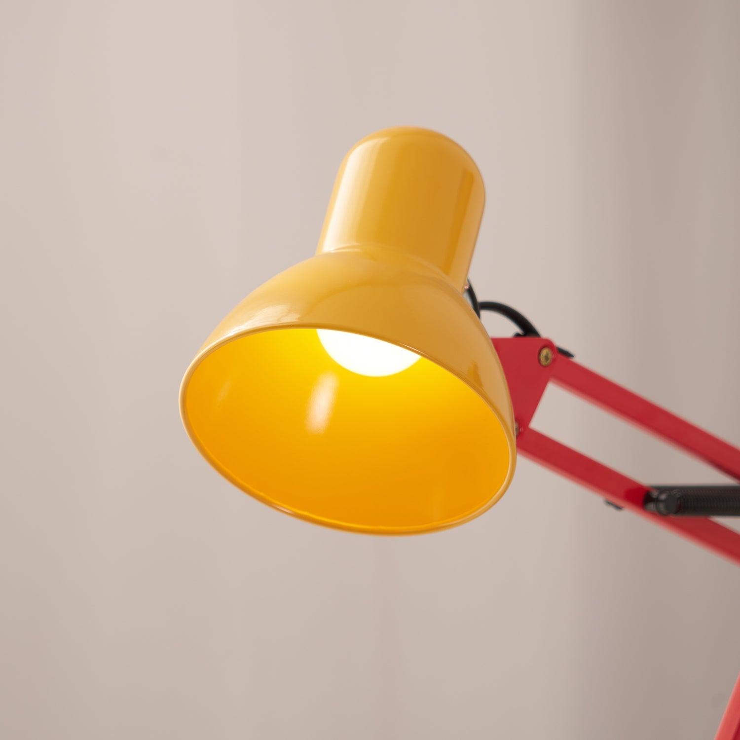 Table Lamp Metal 21.6 in Adjustable Blue Red Yellow Desk Lighting Indoor Use | Thomler