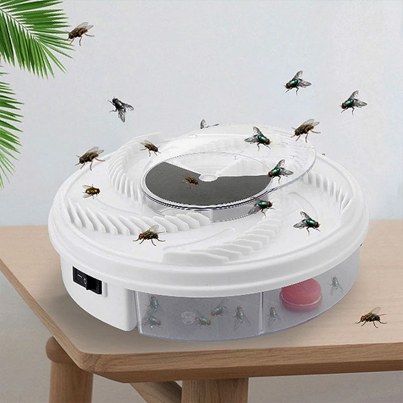 Automatic Fly Trap Catcher with Rotating Mechanism for Indoor & Outdoor Use Chemical-Free Pest Control Device for Kitchen Patio Camping | Thomler