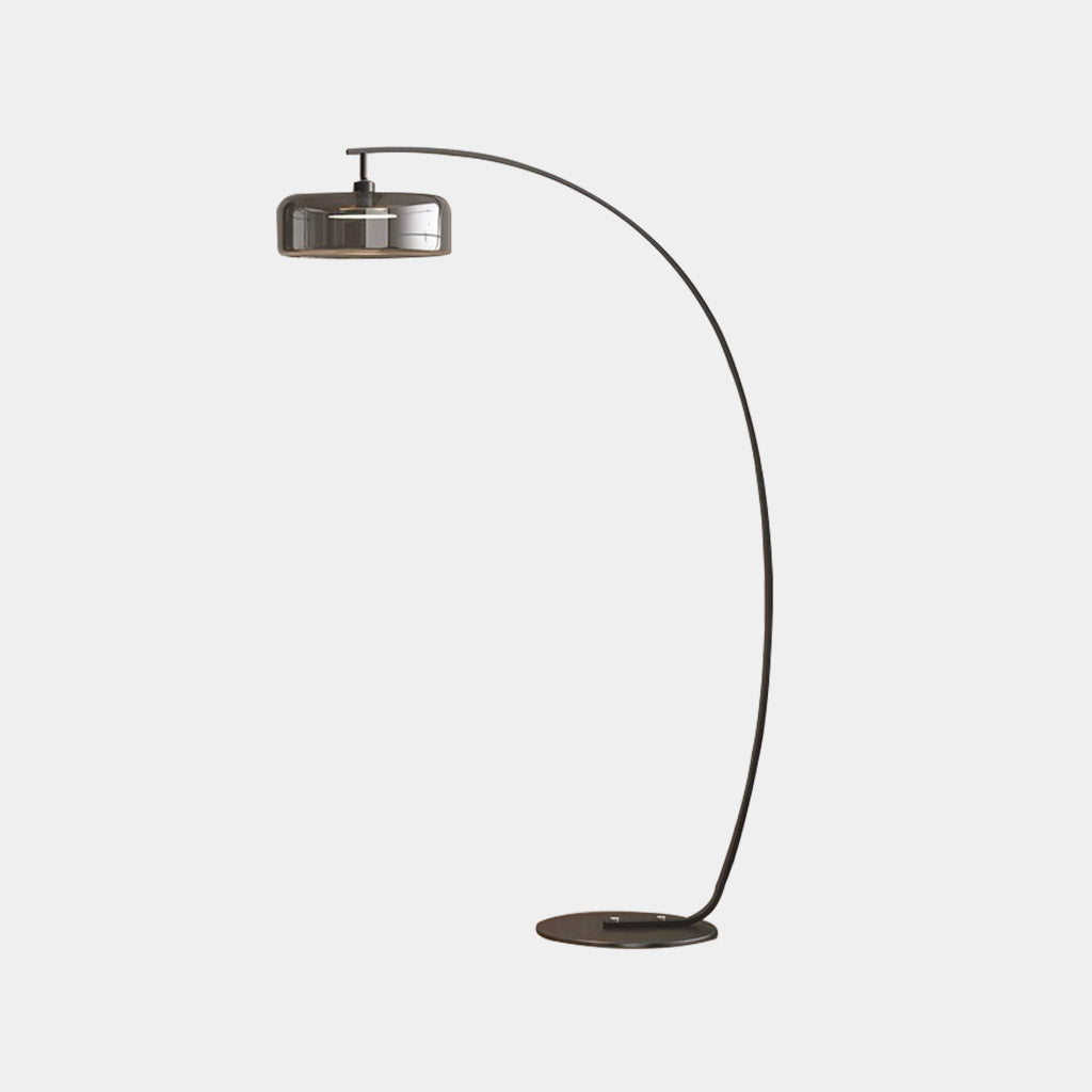 Floor Lamp Iron 70.9 in Adjustable LED 3 Light Colors Amber Smoky Grey Living Room Bedroom Study Lighting | Thomler