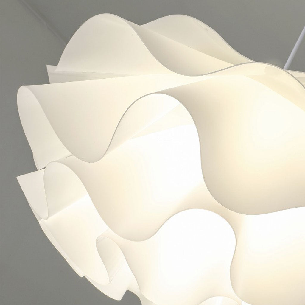 Chandelier Acrylic 19.7 in Modern Elegant Lotus Flower White Living Room Bedroom Dining Room Pendant Light Adjustable LED | Thomler