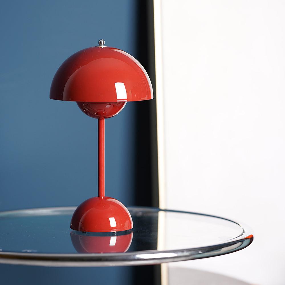 Desk Lamp Metal 6.3 in Rechargeable Tri-Color Small Table Light | Thomler