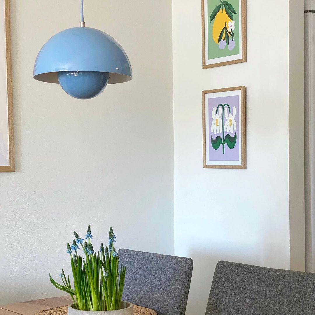 Pendant Light Aluminum 9.1 in Ceiling Lamp Matte Finish Dining Room Kitchen Hanging Light | Thomler