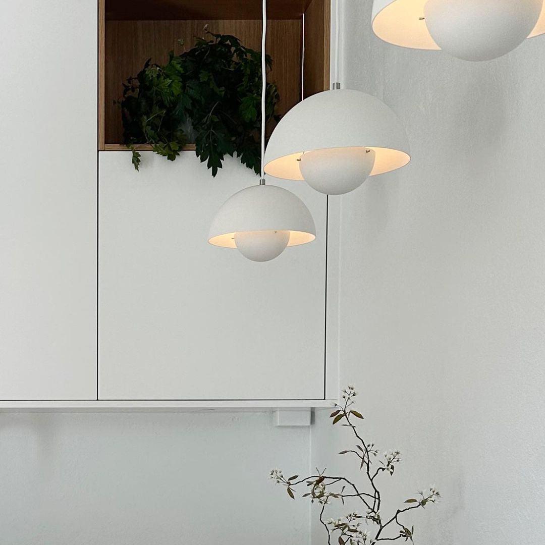 Pendant Light Aluminum 9.1 in Ceiling Lamp Matte Finish Dining Room Kitchen Hanging Light | Thomler