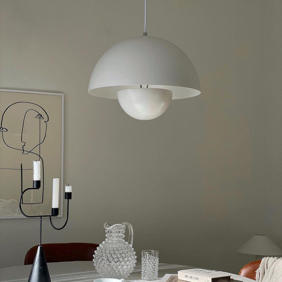 Pendant Light Aluminum 9.1 in Ceiling Lamp Matte Finish Dining Room Kitchen Hanging Light | Thomler