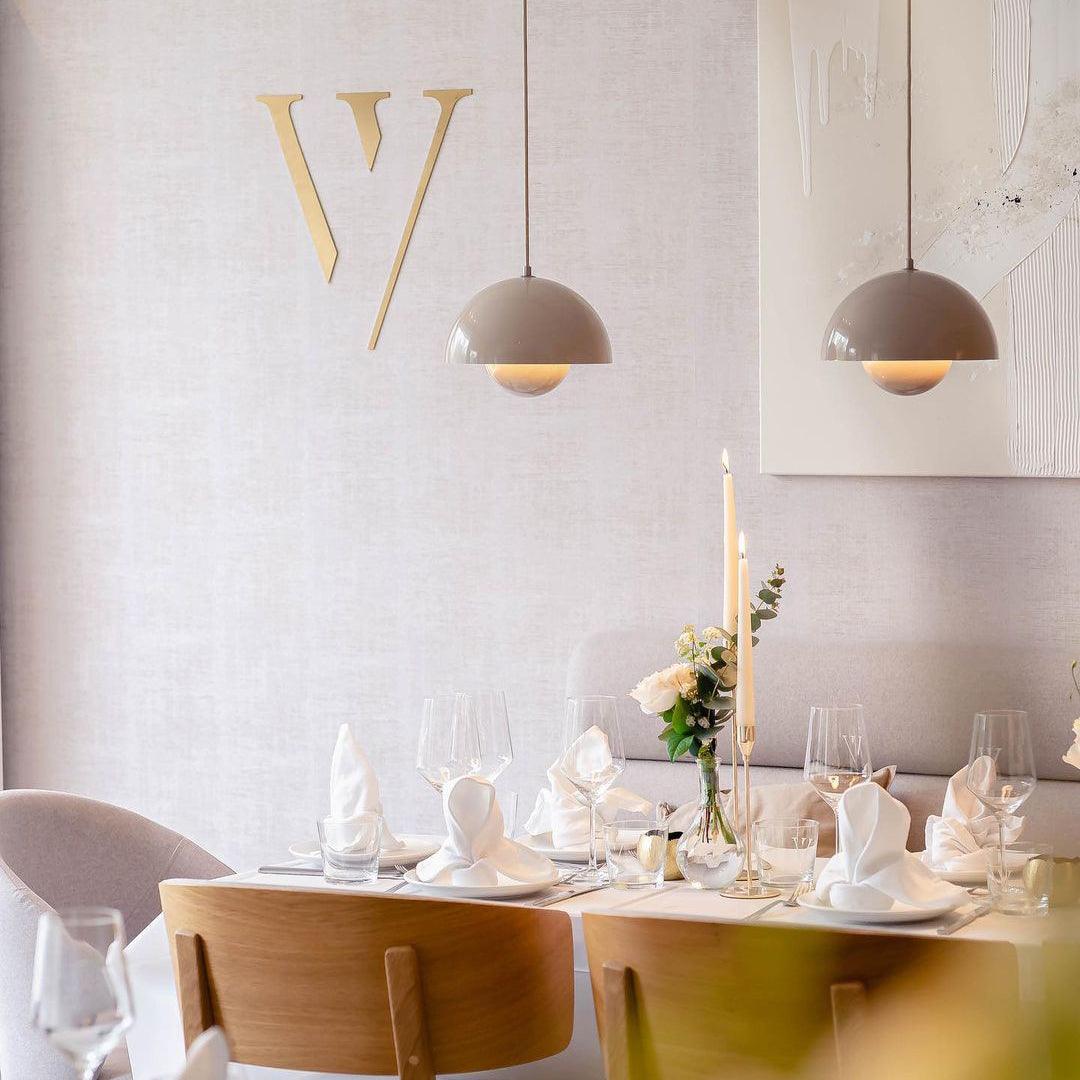 Pendant Light Aluminum 9.1 in Ceiling Lamp Matte Finish Dining Room Kitchen Hanging Light | Thomler