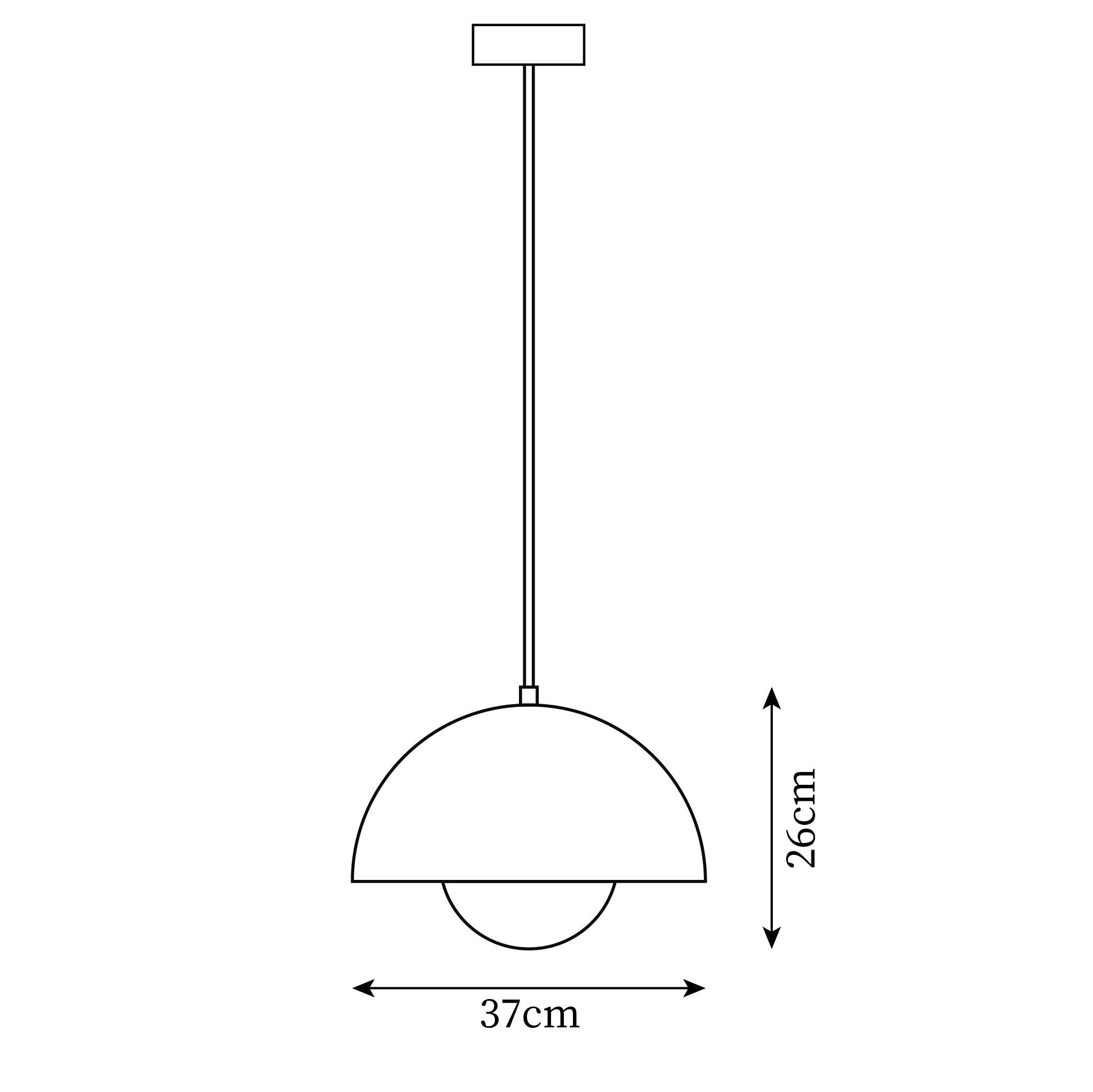 Pendant Light Aluminum 9.1 in Ceiling Lamp Matte Finish Dining Room Kitchen Hanging Light | Thomler
