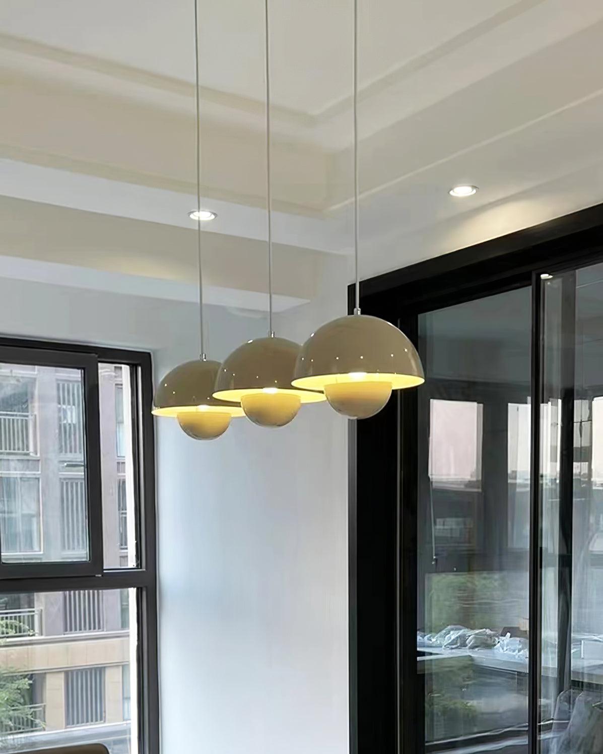 Pendant Light Aluminum 9.1 in Ceiling Lamp Matte Finish Dining Room Kitchen Hanging Light | Thomler