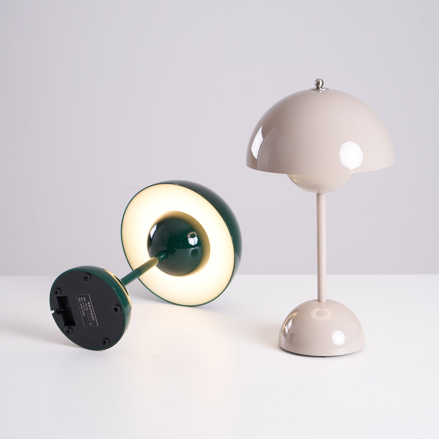 Desk Lamp Metal 6.3 in Rechargeable Tri-Color Small Table Light | Thomler