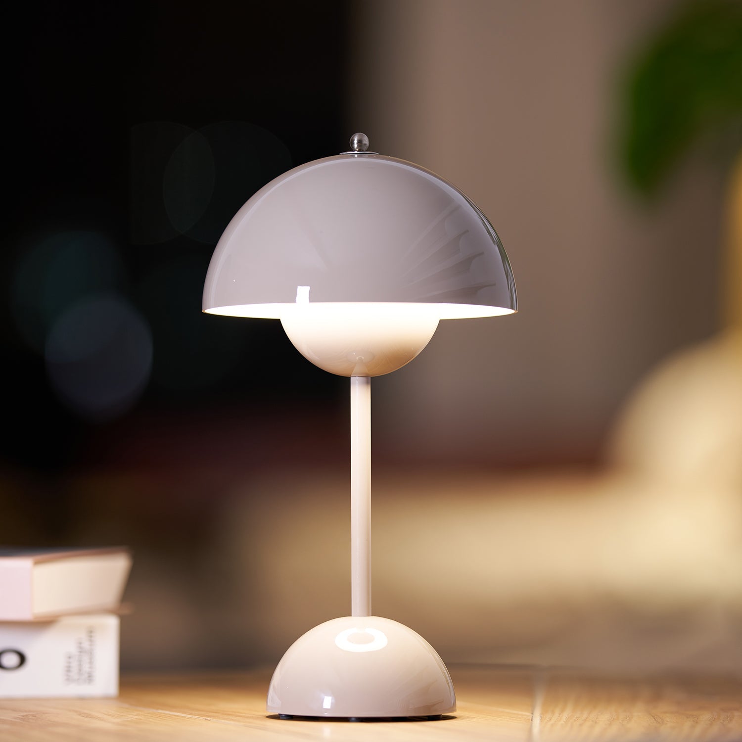 Desk Lamp Metal 6.3 in Rechargeable Tri-Color Small Table Light | Thomler