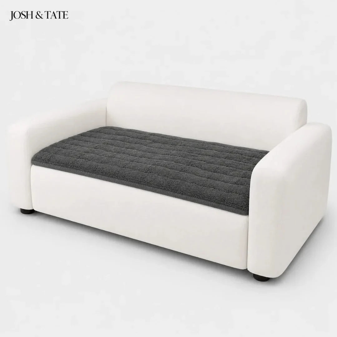 Sherpa Couch Cushion Cover with Non-Slip Backing for Sofa & Loveseat Protection | Thomler