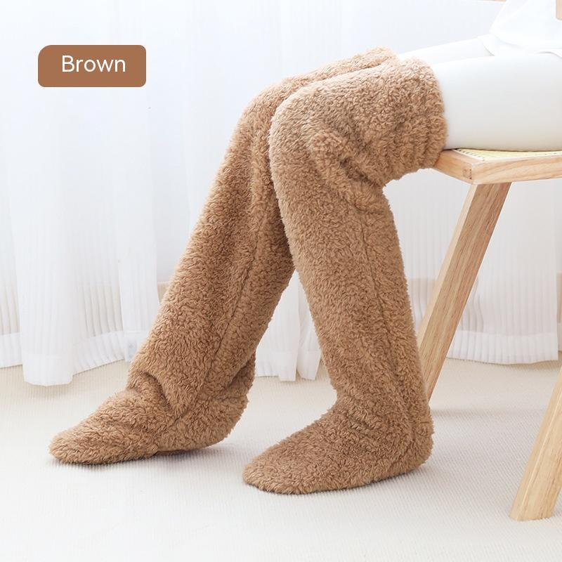 Ultra-Soft Plush Knee-High Socks – Cozy Fleece Winter Lounge Socks for Home, Cold Weather & Everyday Warmth | Thomler